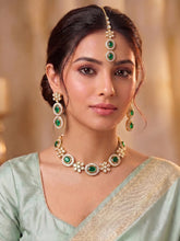 Gold Plated Emerald Opulence Necklace Set