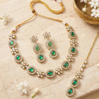 Gold Plated Emerald Opulence Necklace Set