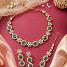 Gold Plated Emerald Opulence Necklace Set