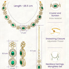 Gold Plated Emerald Opulence Necklace Set
