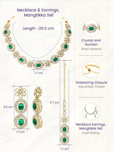 Gold Plated Emerald Opulence Necklace Set