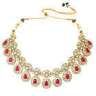 Gold Plated Exquisite Ruby Kundan Set