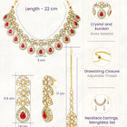 Gold Plated Exquisite Ruby Kundan Set