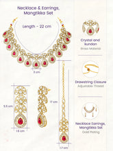 Gold Plated Exquisite Ruby Kundan Set
