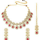 Gold Plated Exquisite Ruby Kundan Set