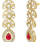 Gold Plated Exquisite Ruby Kundan Set