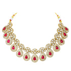 Gold Plated Exquisite Ruby Kundan Set
