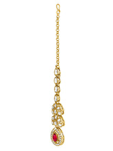 Gold Plated Exquisite Ruby Kundan Set