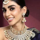 Pearl Bridal Necklace Set – Timeless Grace for Your Big Day | Peora