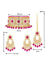 Lustrous Rani Pink Faux Pearl Kundan Choker Set