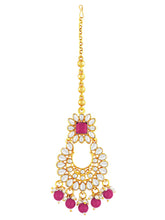 Lustrous Rani Pink Faux Pearl Kundan Choker Set