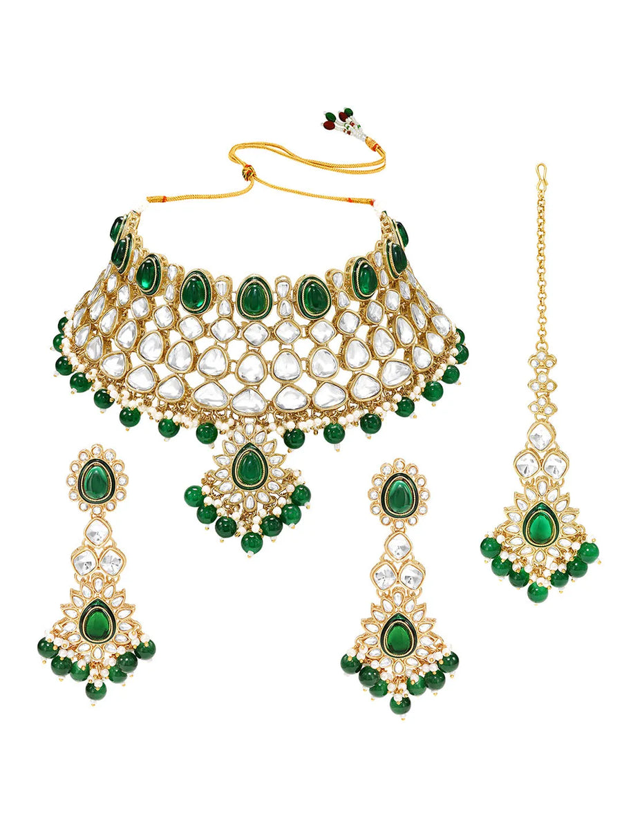 Gold Plated Heirloom Kundan Choker Set