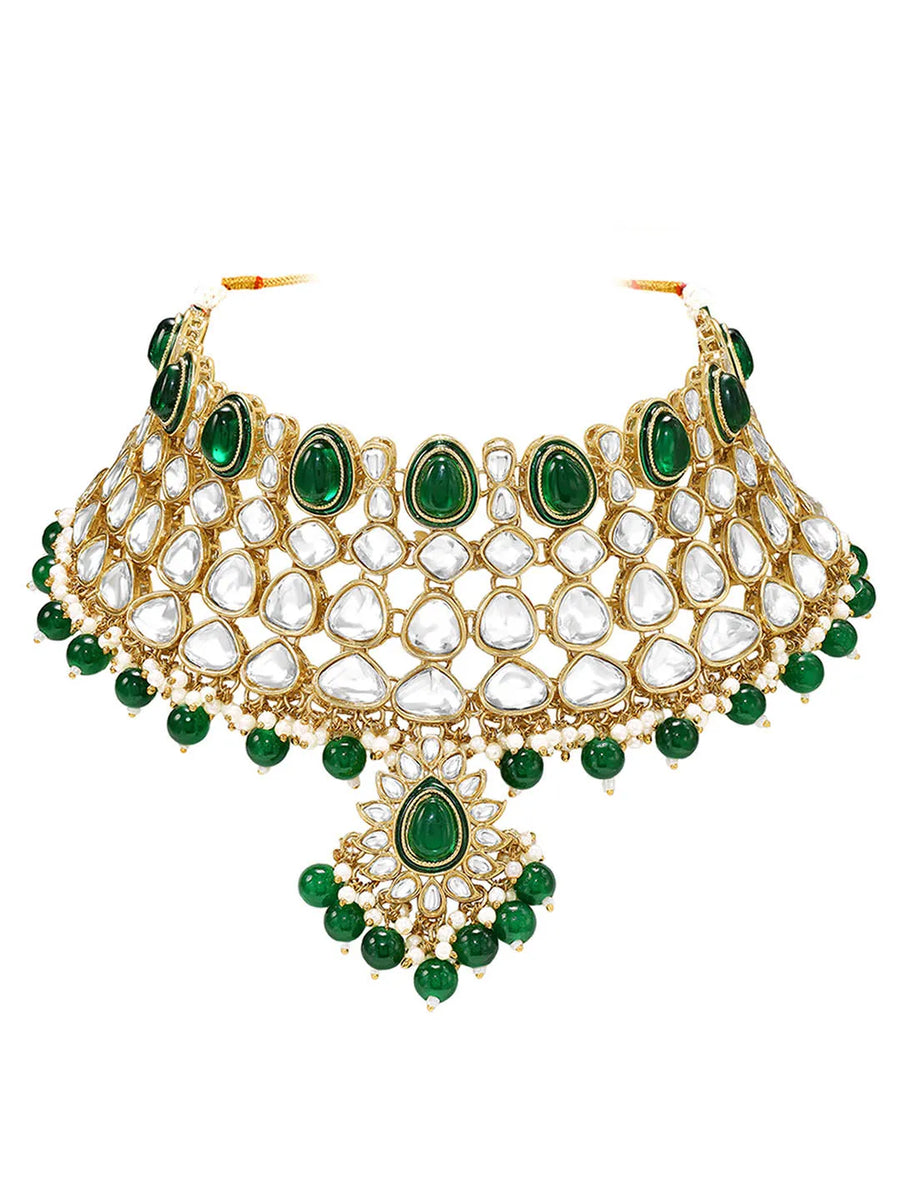 Gold Plated Heirloom Kundan Choker Set