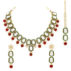 Gold Plated Royal Crest Kundan Necklace Set