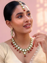 Gold Plated Royal Crest Kundan Necklace Set