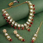 Gold Plated Royal Crest Kundan Necklace Set