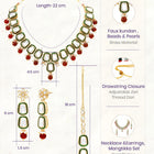 Gold Plated Royal Crest Kundan Necklace Set