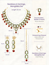 Gold Plated Royal Crest Kundan Necklace Set
