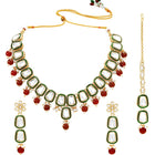 Gold Plated Royal Crest Kundan Necklace Set