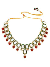 Gold Plated Royal Crest Kundan Necklace Set