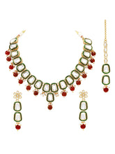 Gold Plated Royal Crest Kundan Necklace Set