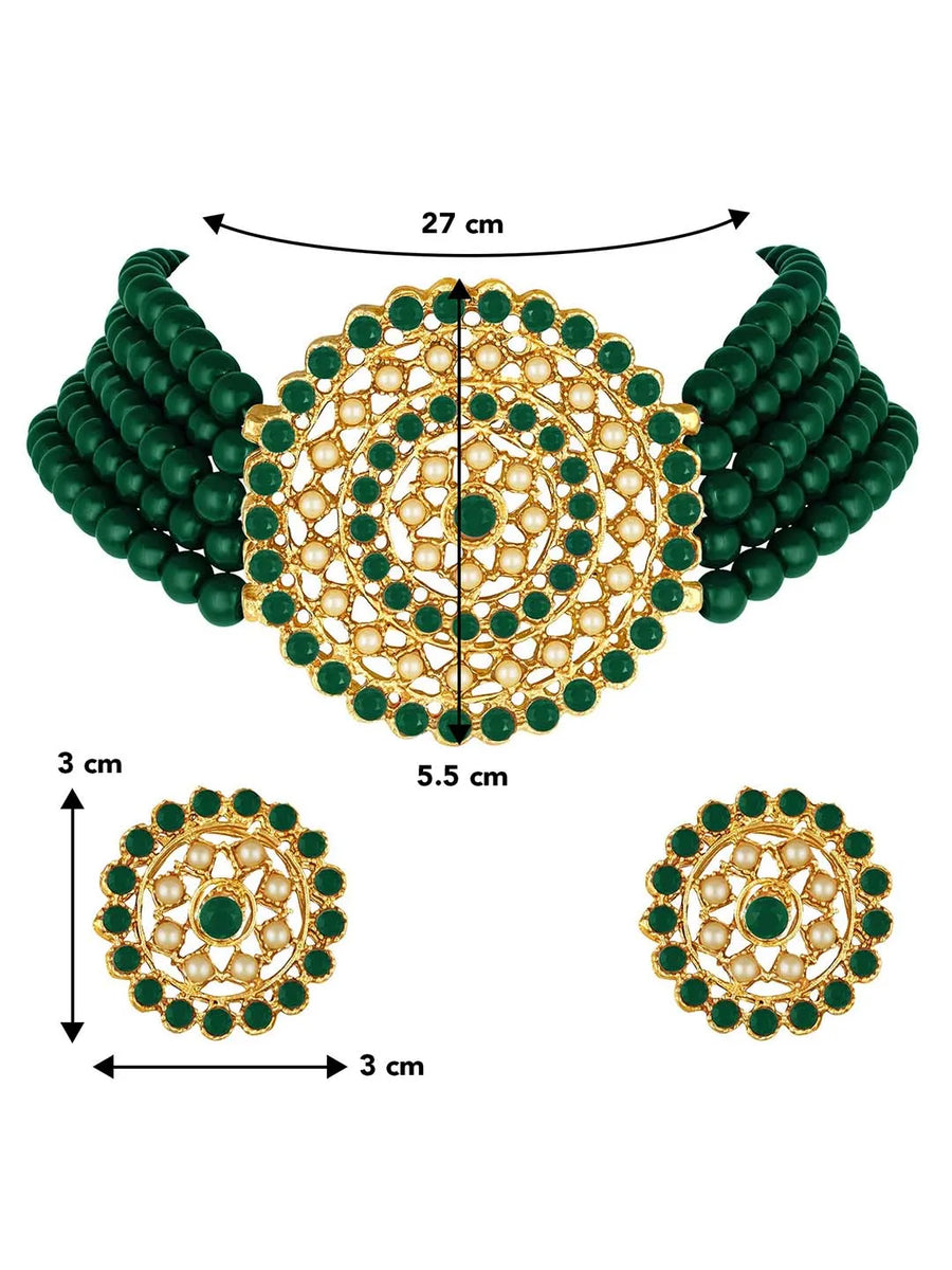 Stones Choker Set – Sparkling Ethnic Jewellery | Peora