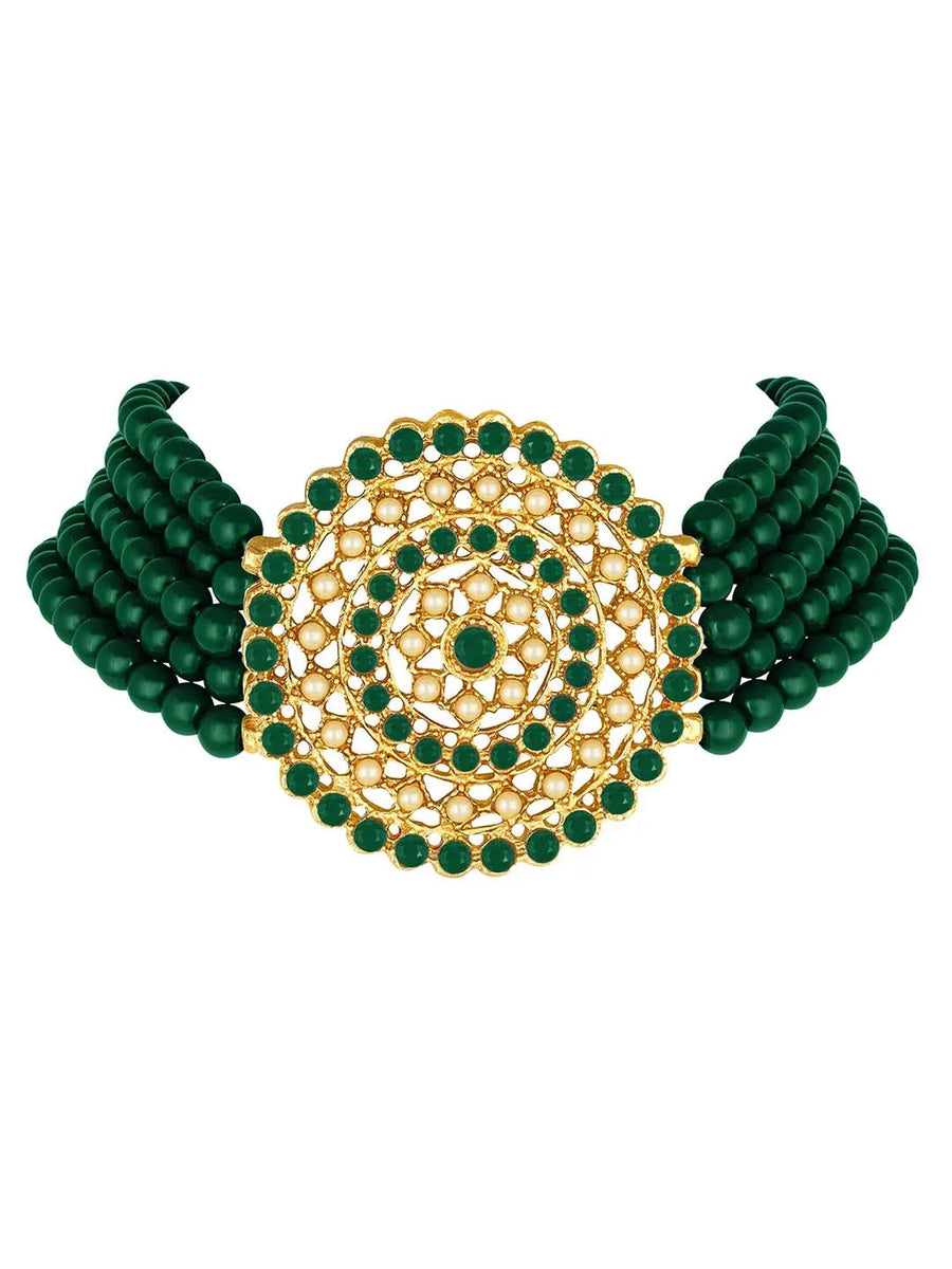 Stones Choker Set – Sparkling Ethnic Jewellery | Peora