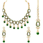 Gold Plated Crown Jewel Kundan Necklace Set