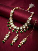 Gold Plated Crown Jewel Kundan Necklace Set