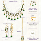 Gold Plated Crown Jewel Kundan Necklace Set
