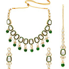 Gold Plated Crown Jewel Kundan Necklace Set
