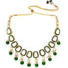 Gold Plated Crown Jewel Kundan Necklace Set