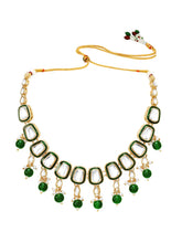 Gold Plated Crown Jewel Kundan Necklace Set