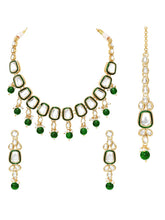Gold Plated Crown Jewel Kundan Necklace Set
