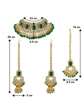 Ethereal Greens Kundan Faux Pearl Choker Set