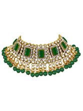 Ethereal Greens Kundan Faux Pearl Choker Set