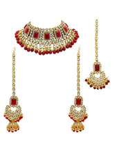 Ethereal Greens Kundan Faux Pearl Choker Set