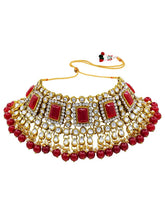 Ethereal Kundan Faux Pearl Choker Set - Maroon