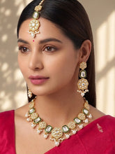 Gold Plated Ceremonial Kundan Necklace Set