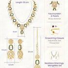 Gold Plated Ceremonial Kundan Necklace Set
