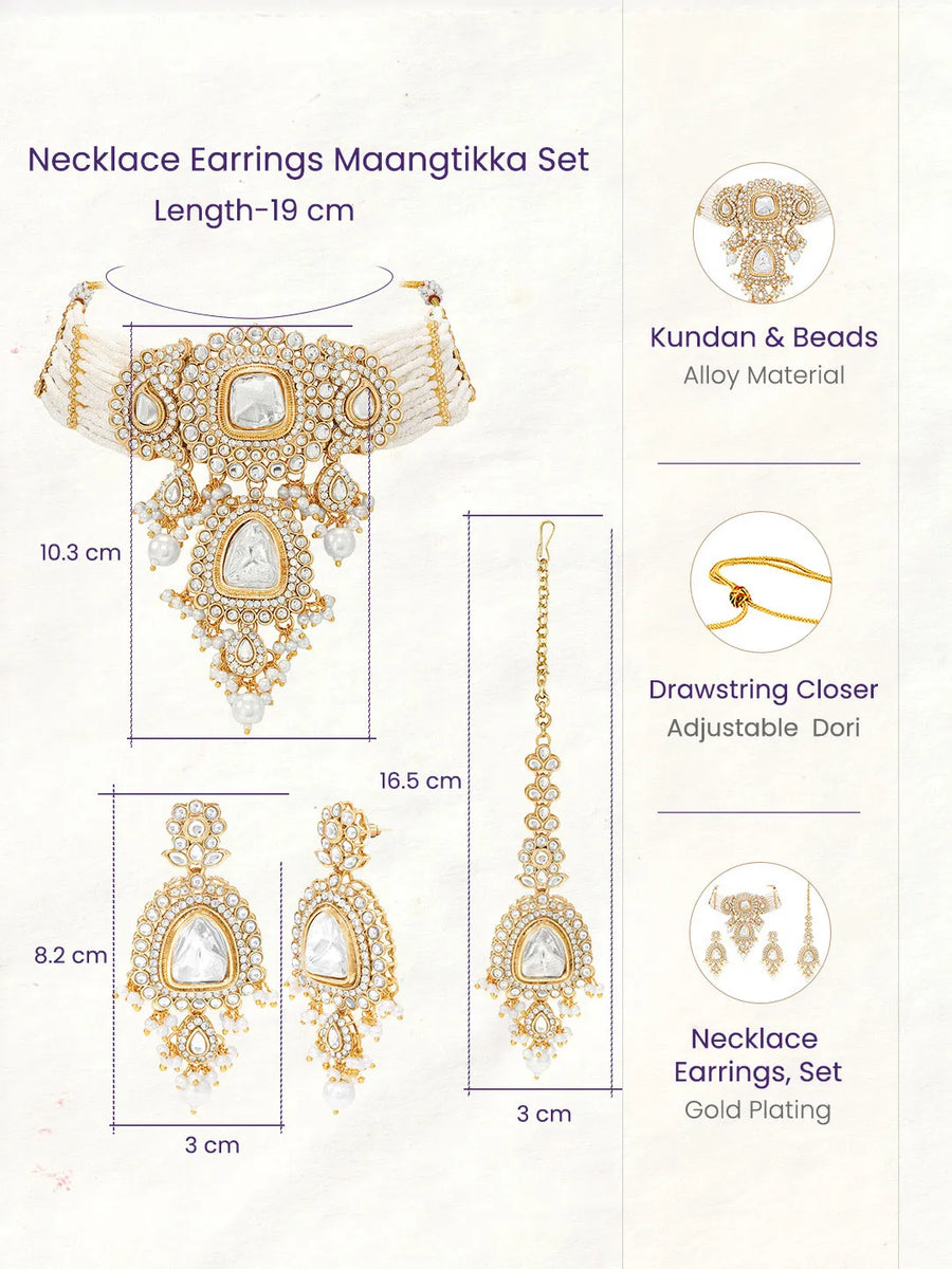 Gold Plated Heritage Kundan Choker Set