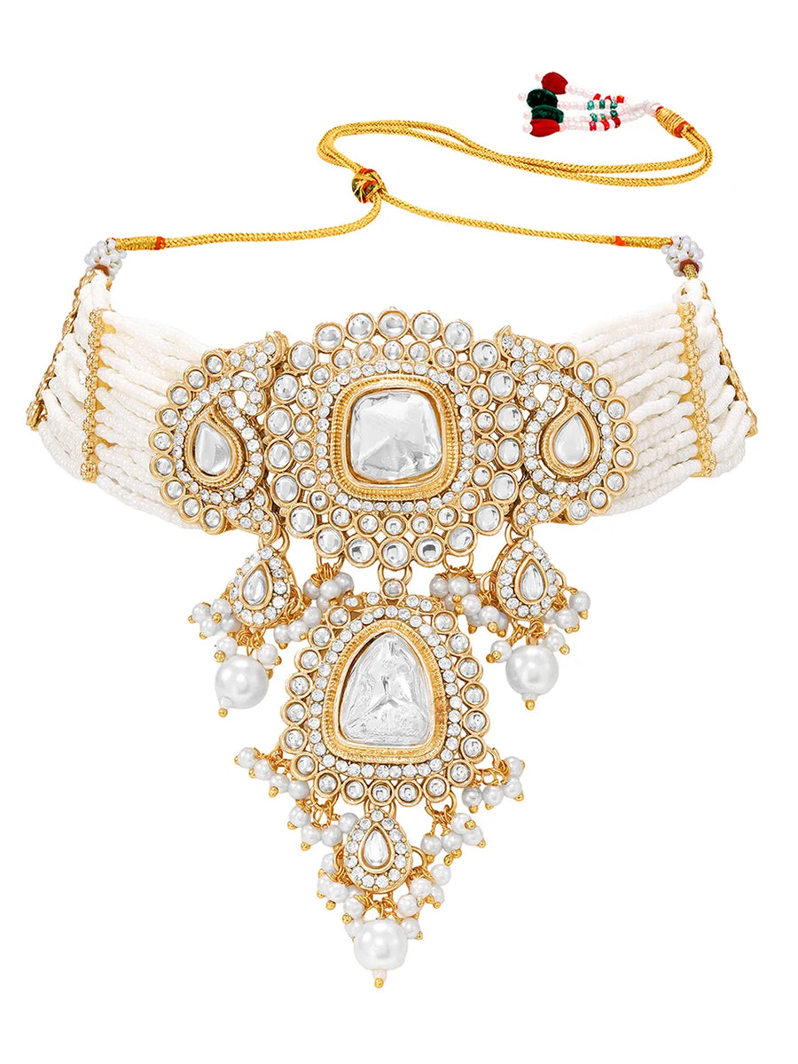 Gold Plated Heritage Kundan Choker Set