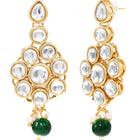 Gold Plated Green Beaded Statement Necklace Set