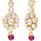 Gold Plated Purple Beaded Statement Necklace Set