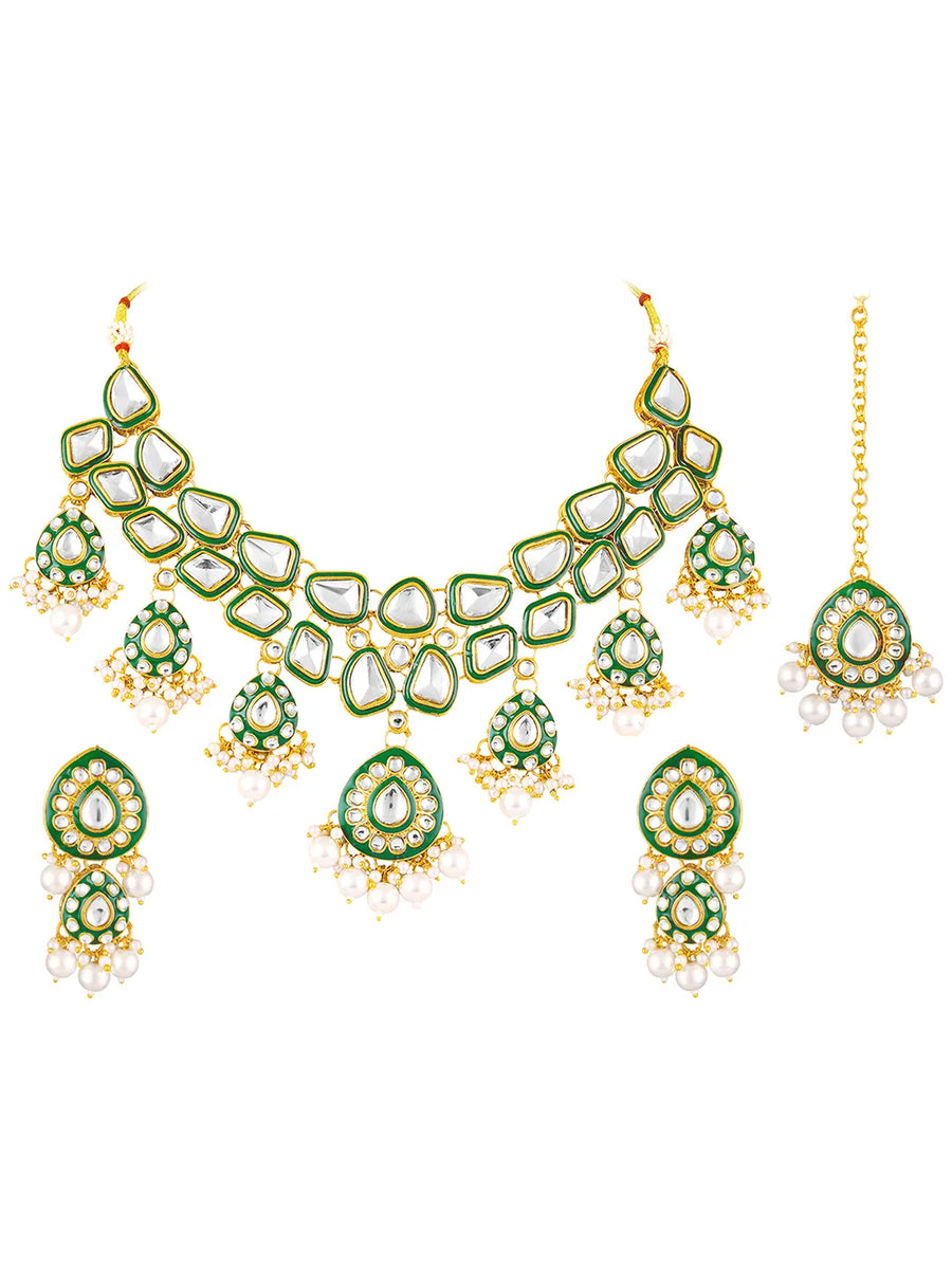 Pearled Petals Kundan Wedding Set