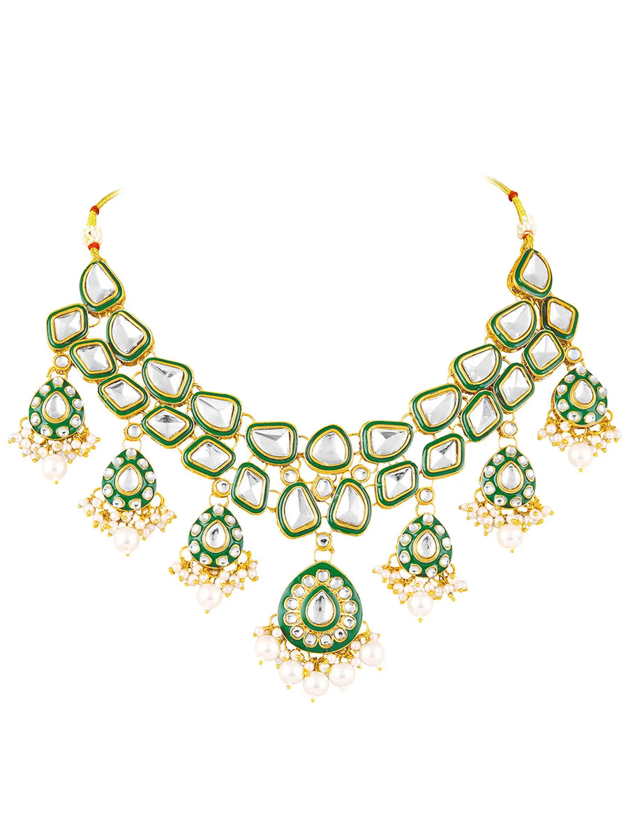 Pearled Petals Kundan Wedding Set