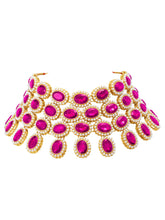 Bold Oval Crystal Necklace Set