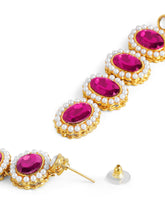Bold Oval Crystal Necklace Set
