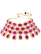 Bold Oval Crystal Necklace Set