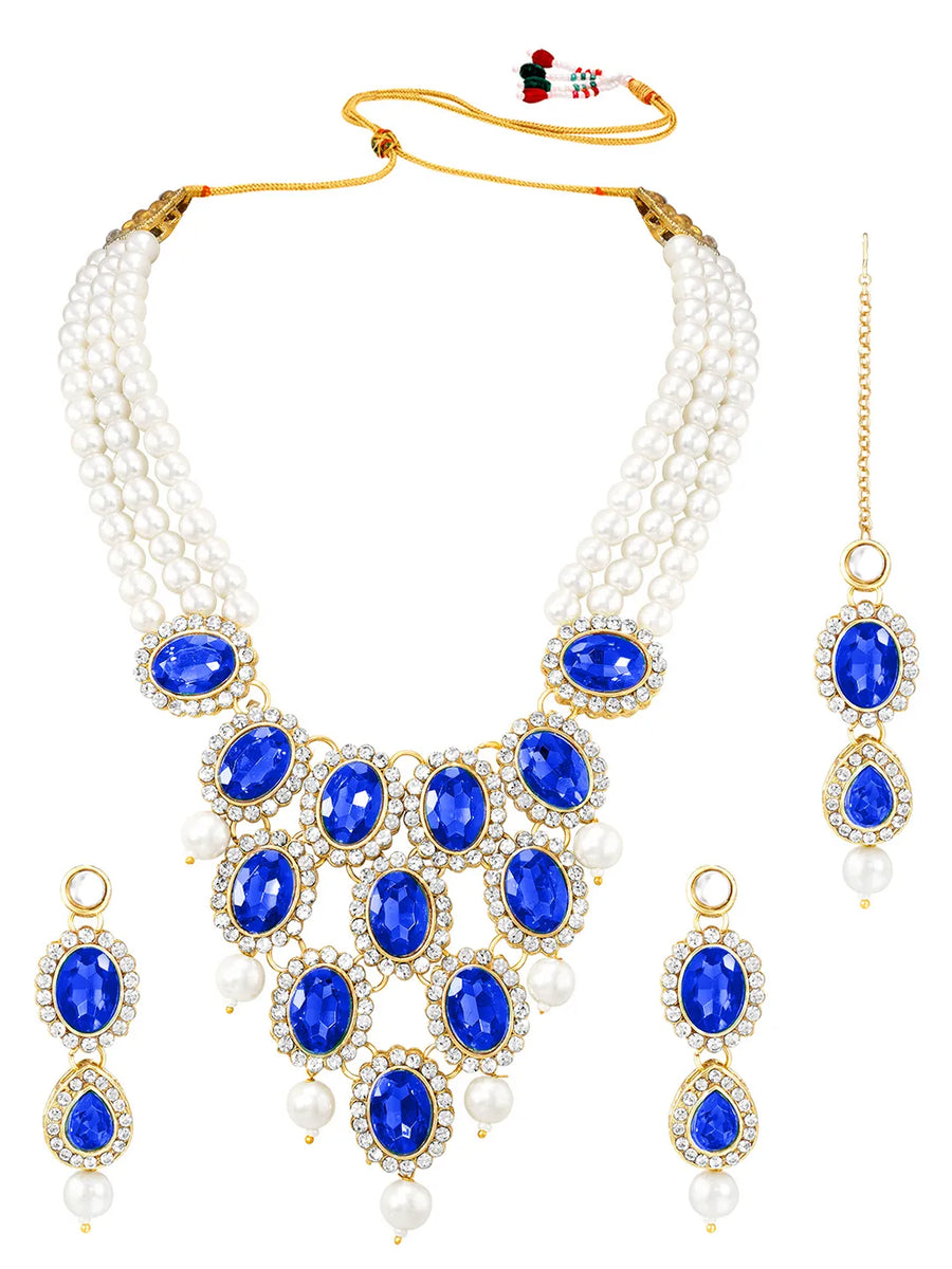 Layered Pearl Necklace Ensemble